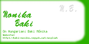 monika baki business card